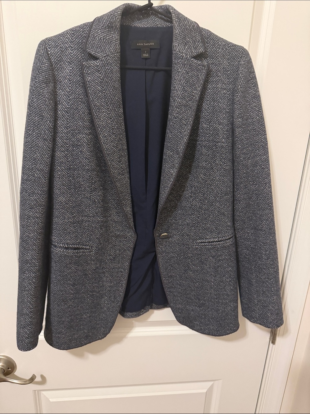 Ann Taylor Herringbone Blazer